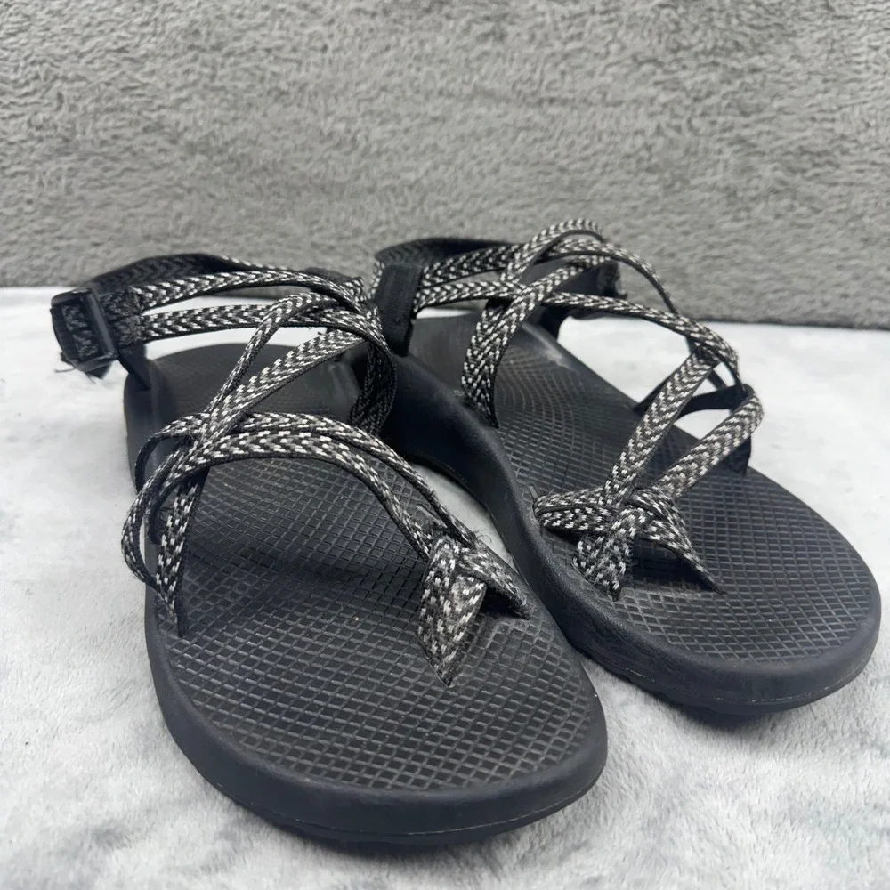 Chaco Black and Gray Strappy Sport Sandals